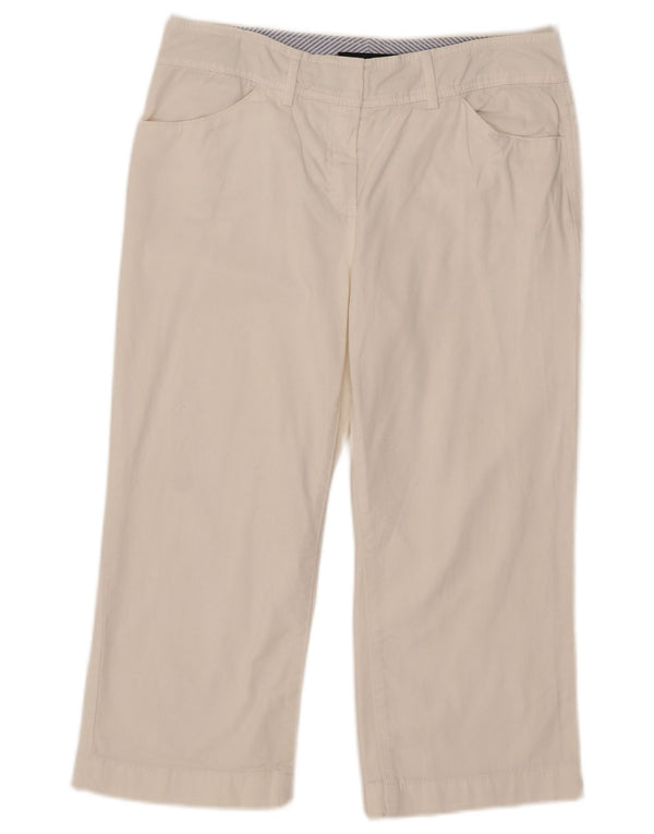 Damskie spodnie Capri Tommy Hilfiger US 8 Medium W32 L21 Biała bawełna