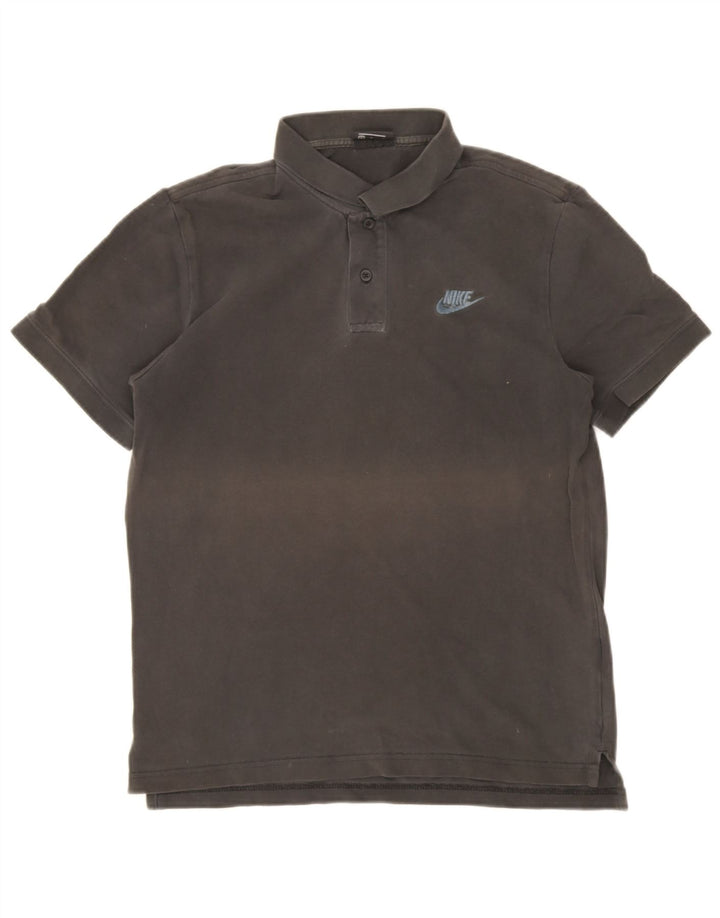 Męska koszulka polo Nike, średnioszara, bawełniana