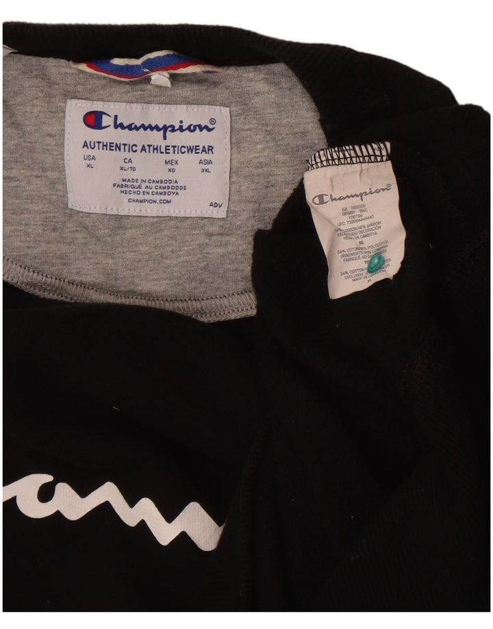 Męski sweter z grafiką Champion XL, czarny, bawełniany