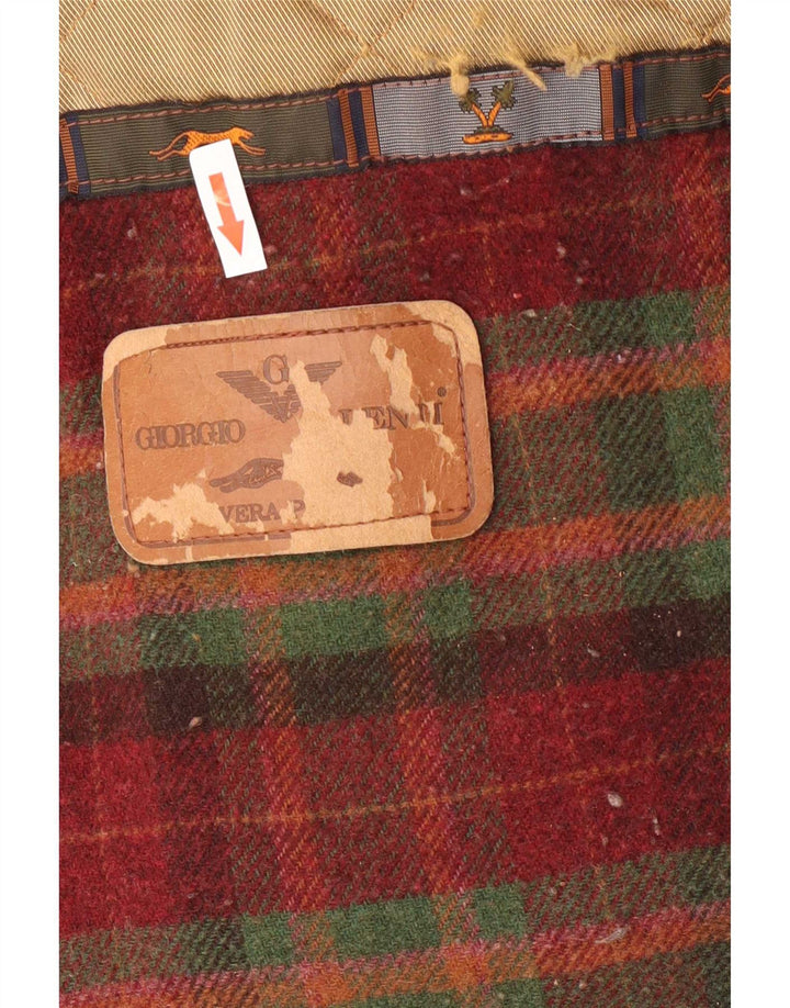 Vintage damska, oversize'owa kurtka parka z kapturem IT 46, duża brązowa