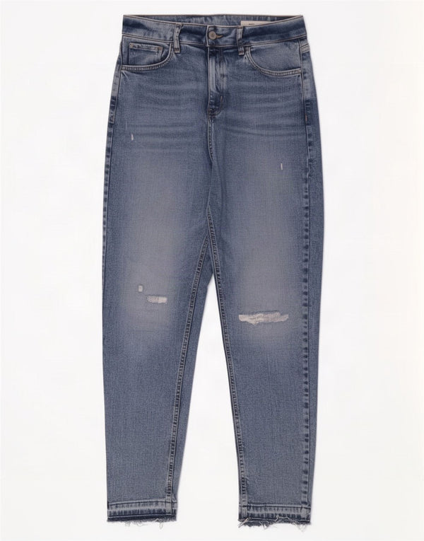 Marks & Spencer Damskie jeansy Mom Tapered UK 12 Medium W32 L28 Niebieskie