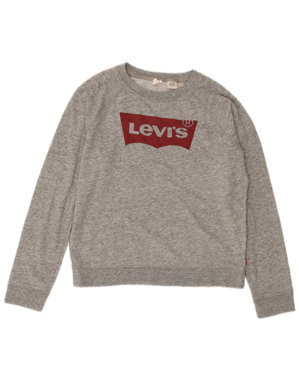 Damska bluza Levi's Graphic Jumper UK 14 Średni szary nakrapiany