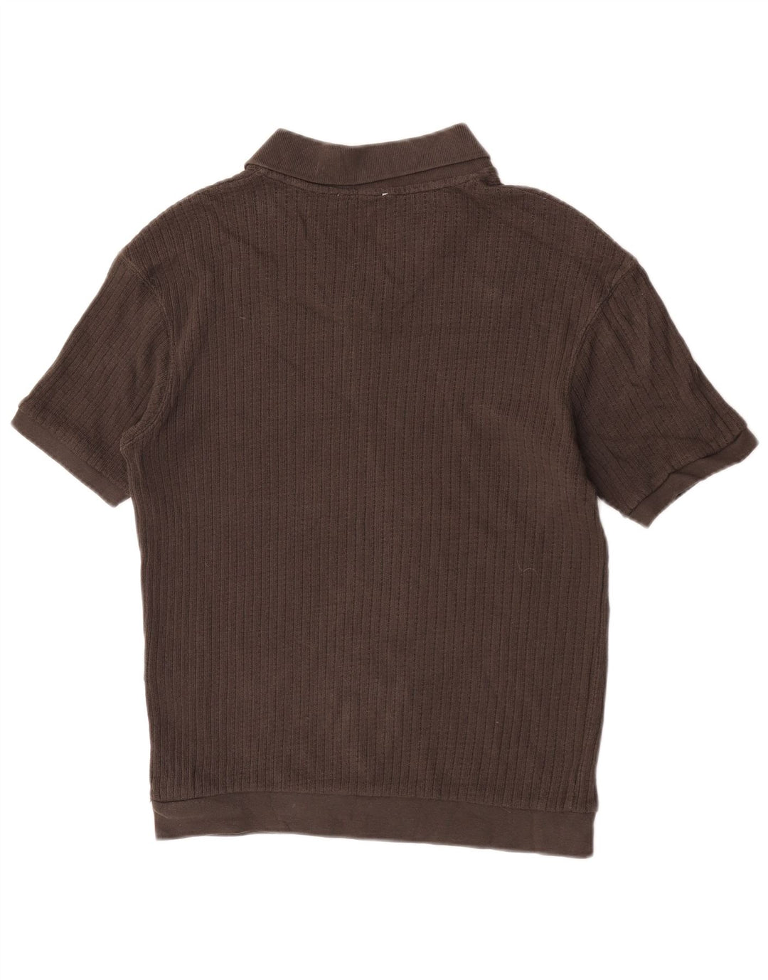 Męska koszulka polo Zara, mała, brązowa, bawełniana