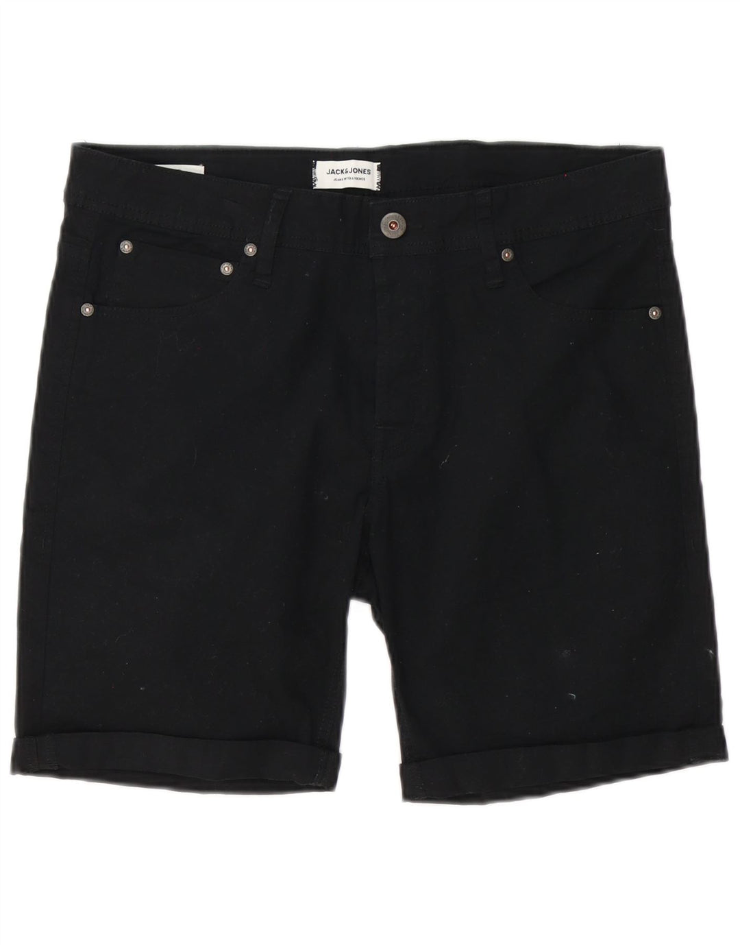 Męskie spodenki codzienne Jack & Jones, średnie W32, czarne, bawełniane