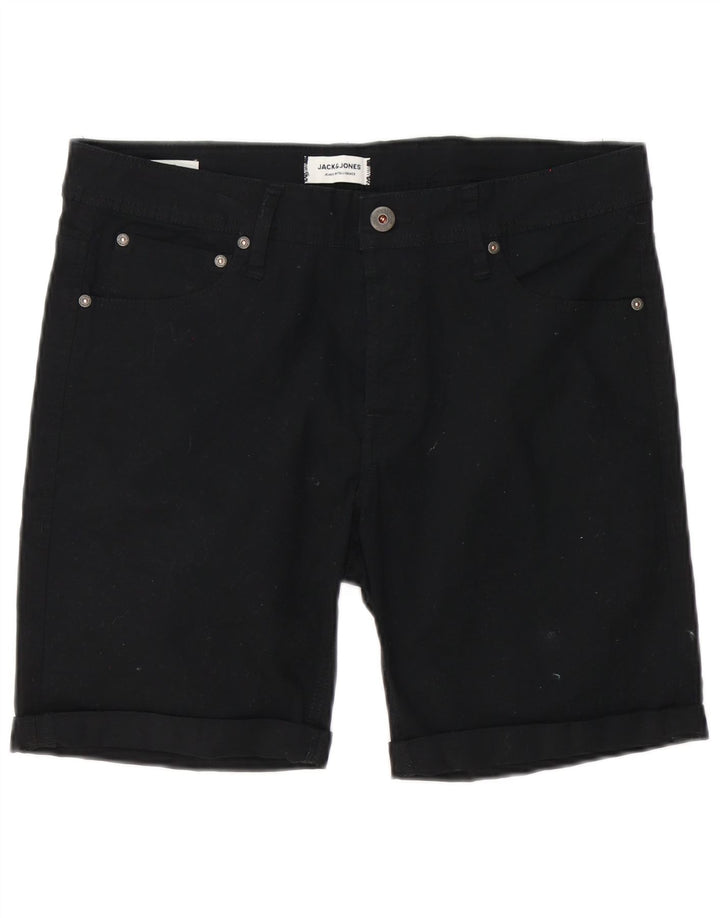 Męskie spodenki codzienne Jack & Jones, średnie W32, czarne, bawełniane