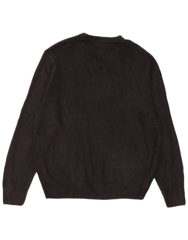 Męski sweter Dockers z dekoltem w kształcie litery V, XL, czarny akryl