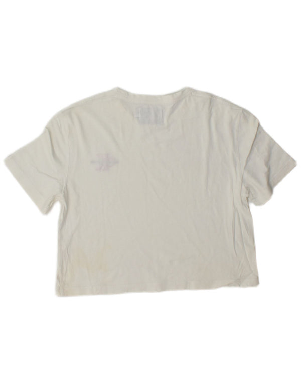 Damska koszulka Crop Top Calvin Klein UK 6 XS w kolorze białym