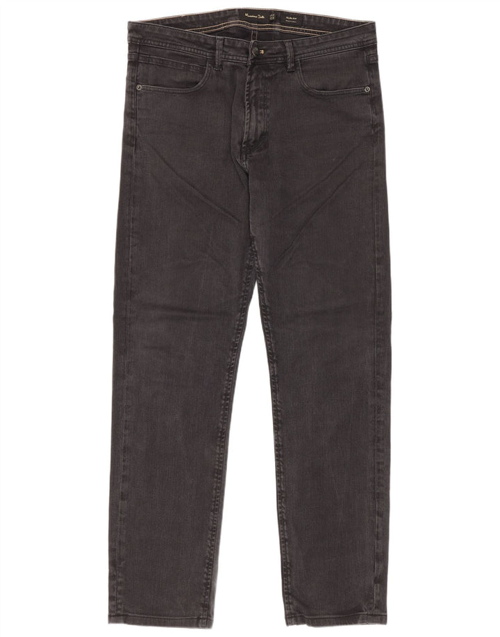 Jeansy męskie Massimo Dutti EU 42 Large W32 L30 Szara bawełna