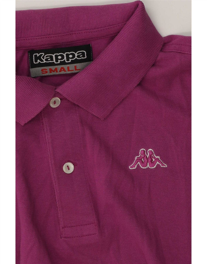 Męska koszulka polo Kappa, mała, fioletowa, bawełniana