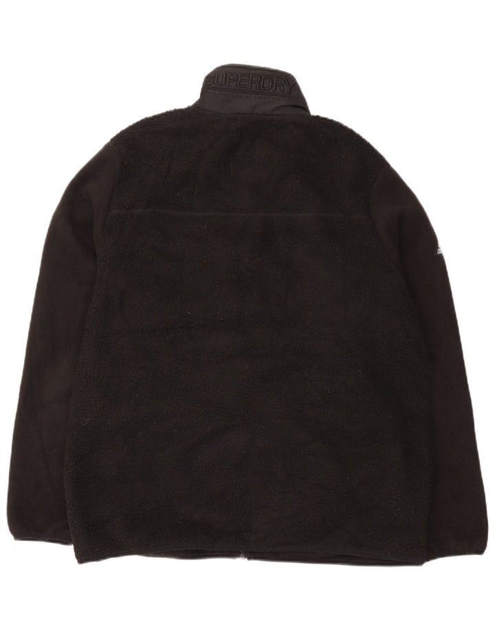 Męska kurtka polarowa Superdry UK 44 2XL Czarny poliester