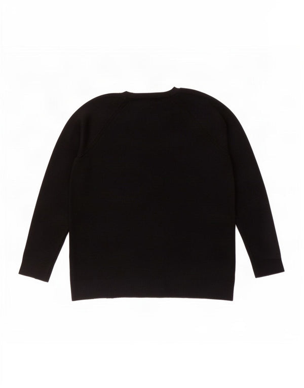 Gap Womens V-Neck Jumper Sweater UK 16 Large Black Nylon