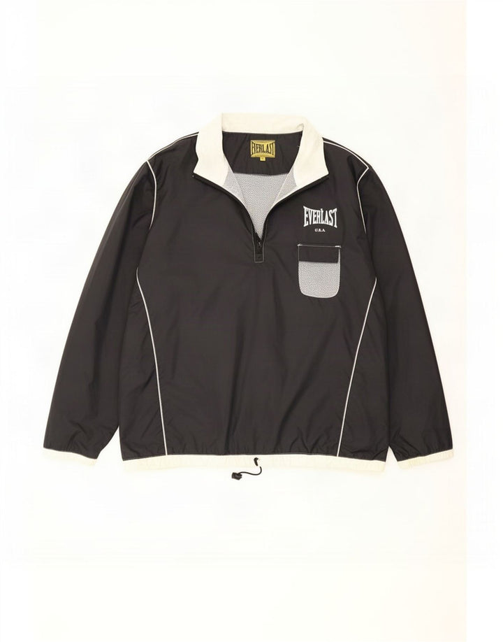 Męska kurtka przeciwdeszczowa Everlast Graphic UK 40 Large Black Nylon