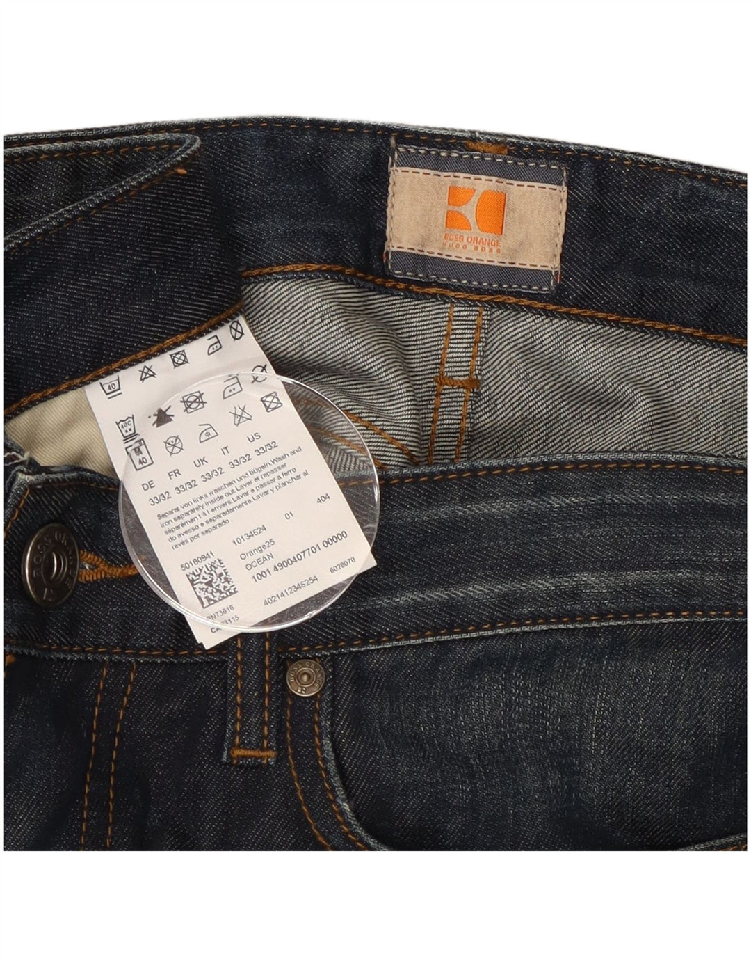 Męskie proste dżinsy Hugo Boss W33 L32 Niebieskie bawełniane