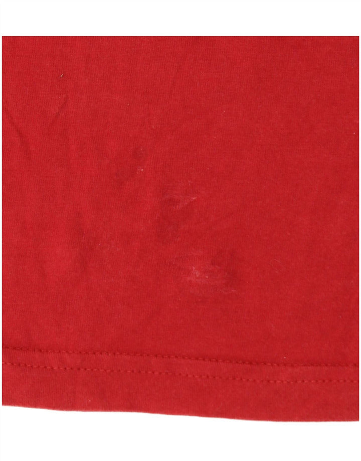 Męski T-shirt z grafiką REEBOK, mały, czerwony, bawełniany