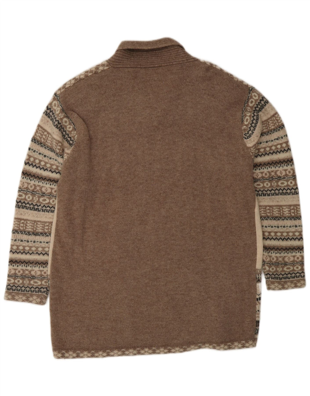 Sweter damski SURPRISE o luźnym kroju z szalowym dekoltem IT 40/42 średni beż