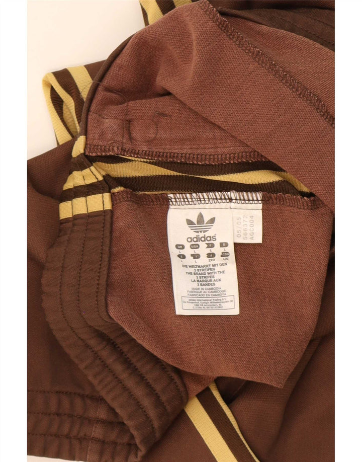 Męskie spodnie dresowe Adidas, duże, brązowe, bawełniane