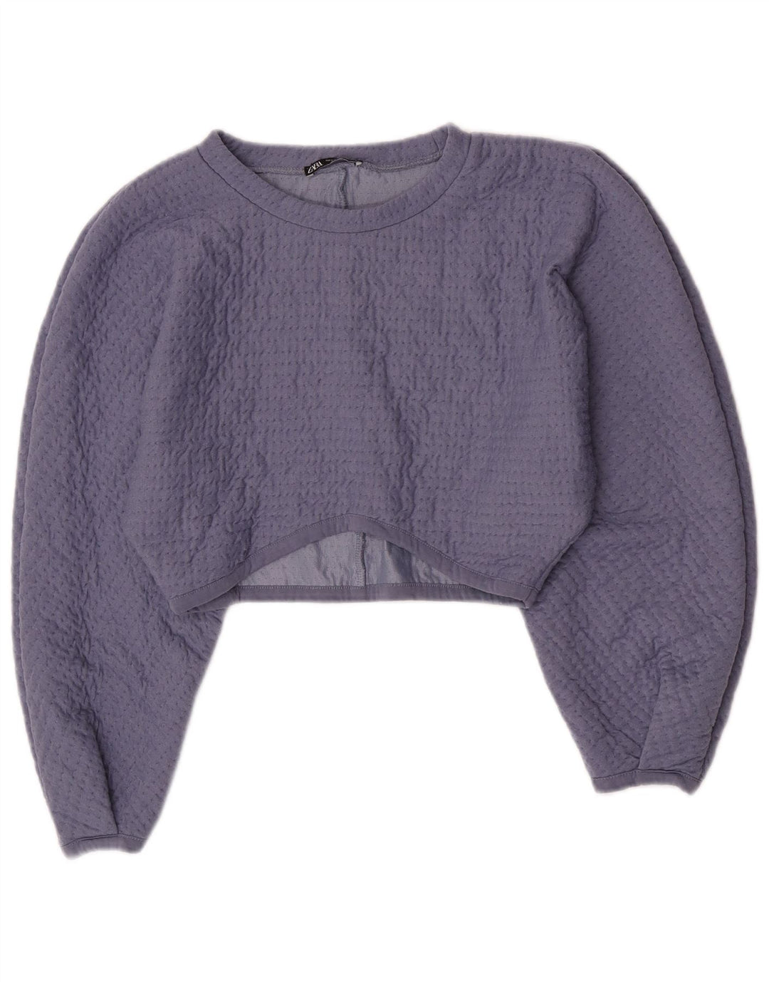 Damska bluzka Zara Crop Top UK 14, duża fioletowa