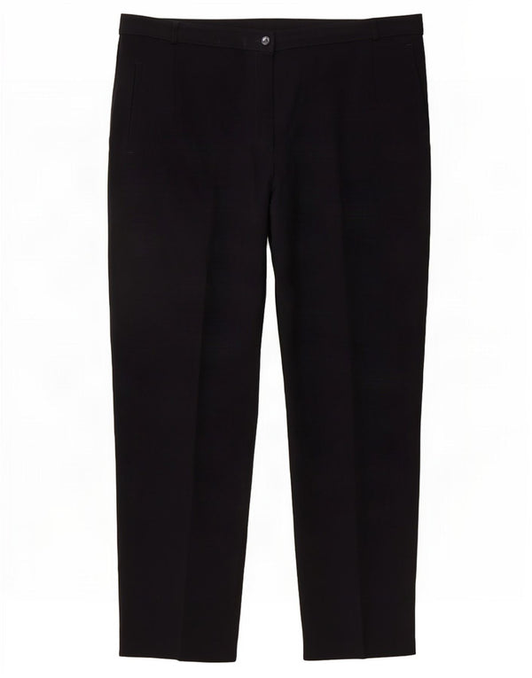 Marks & Spencer Damskie spodnie z wysokim stanem UK 20 2XL W38 L26 Granatowe B