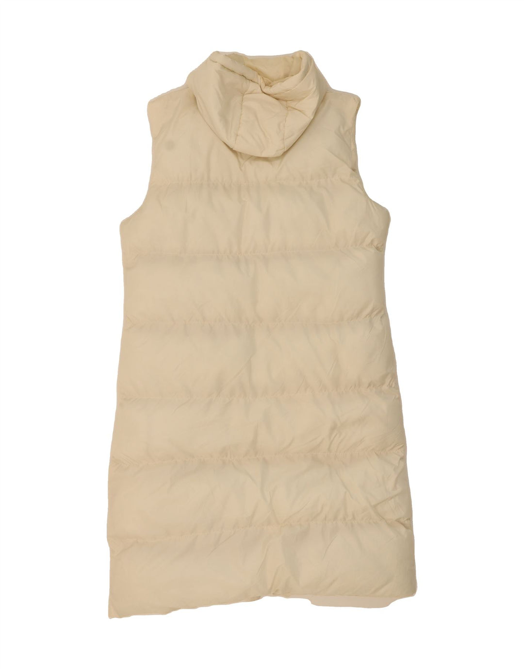 BENCH Womens Hooded Sleeveless Padded Coat UK 14 Large  Off White Vintage Bench and Second-Hand Bench from Messina Hembry 