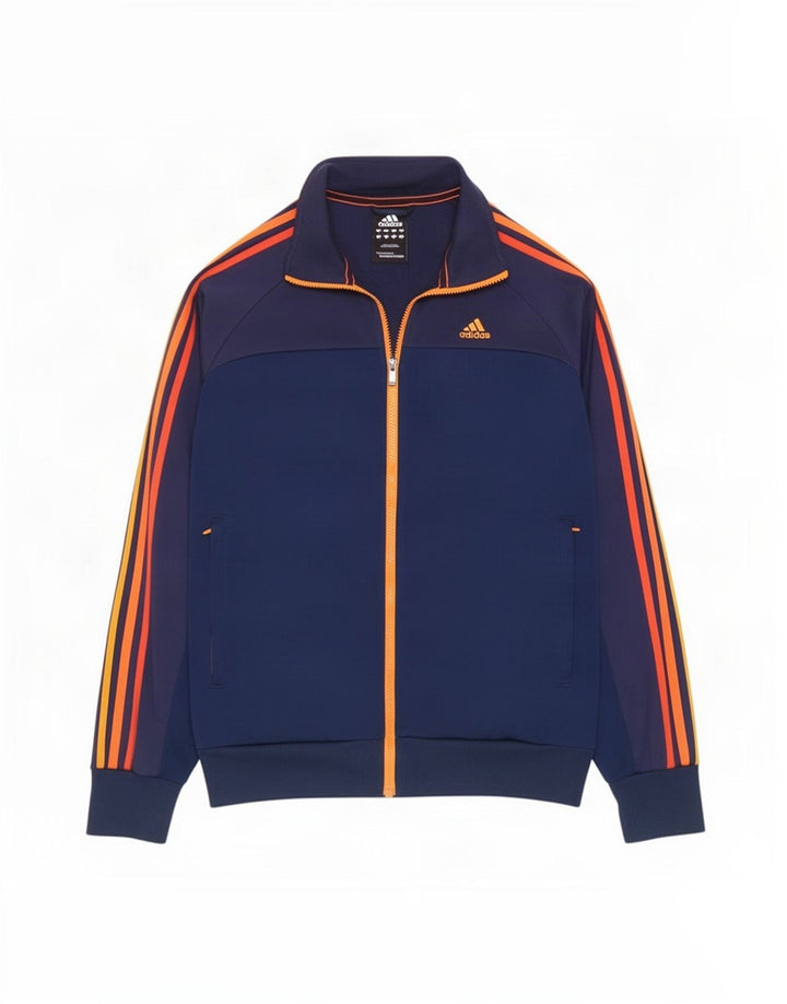 Adidas Męska bluza dresowa, mała, granatowa, poliestrowa
