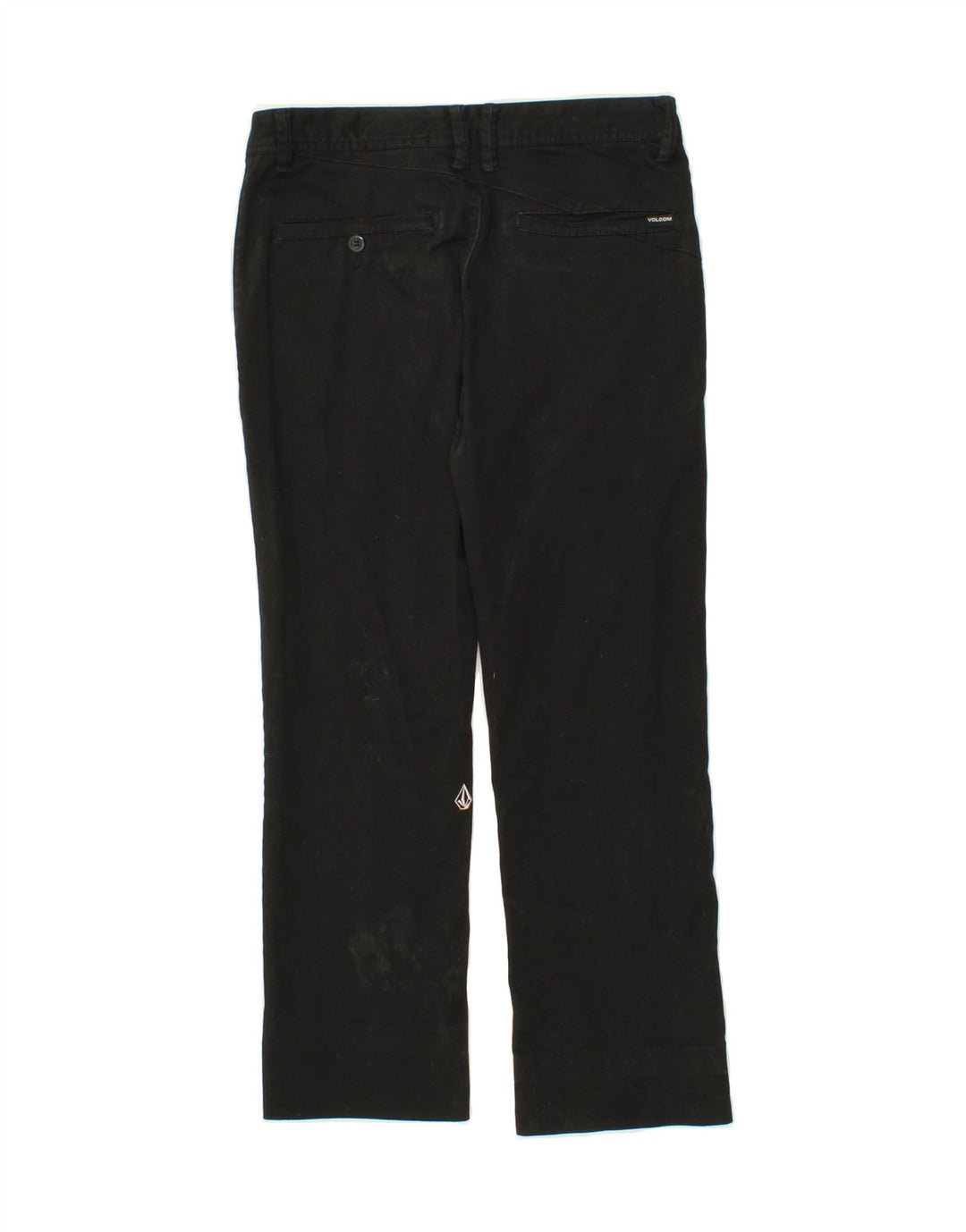 VOLCOM Womens Straight Chino Trousers W28 L24  Black Cotton Vintage Volcom and Second-Hand Volcom from Messina Hembry 