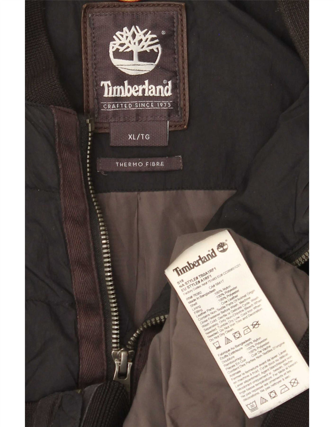Męska ocieplana kurtka Timberland UK 42 XL, czarny nylon