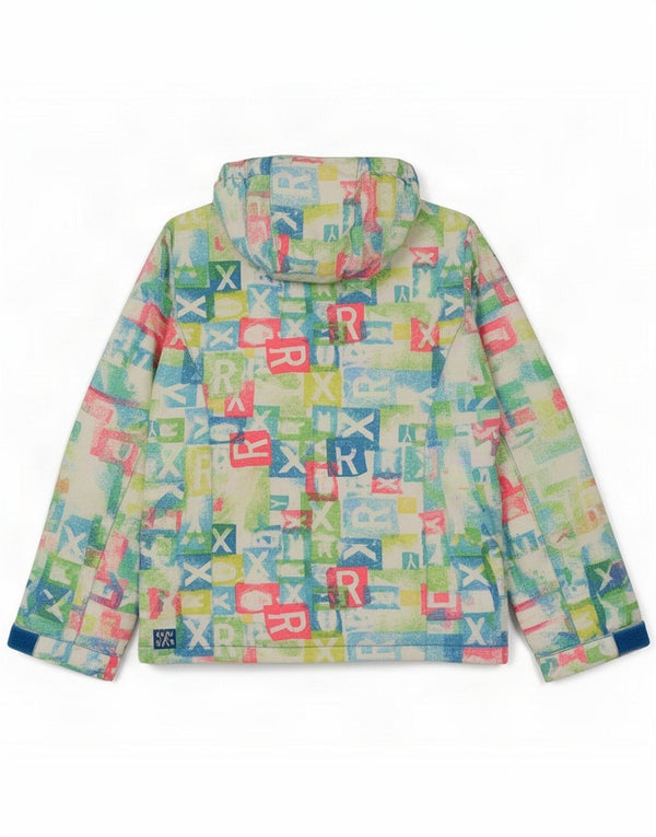 Roxy Damska kurtka narciarska z kapturem UK 14 Medium Multicolored Geometric