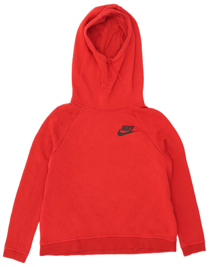 Damski sweter z kapturem Nike UK 14, średni czerwony, bawełniany