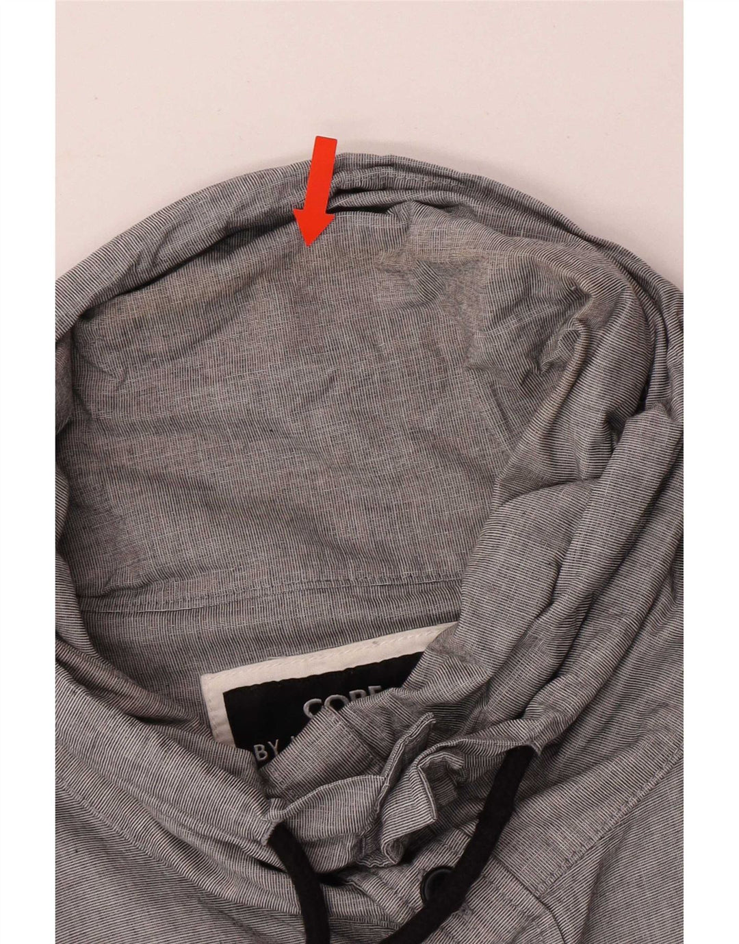 Męska koszula Jack & Jones z wywijanym dekoltem, mała, szara, bawełniana