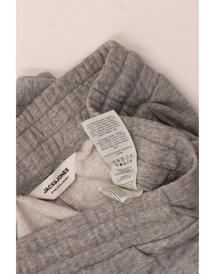 Męskie spodnie dresowe Jack & Jones Joggersy Średnioszare, bawełniane w cętki