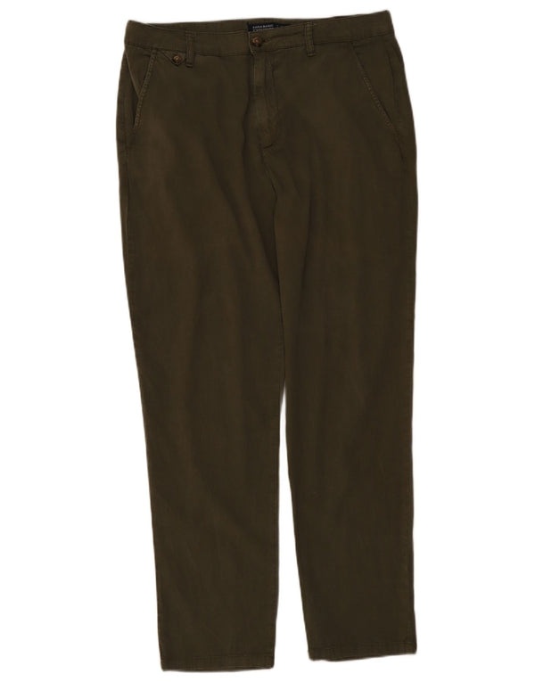 Spodnie damskie Zara Slim Chino EU 42 Large W32 L28 Zielone