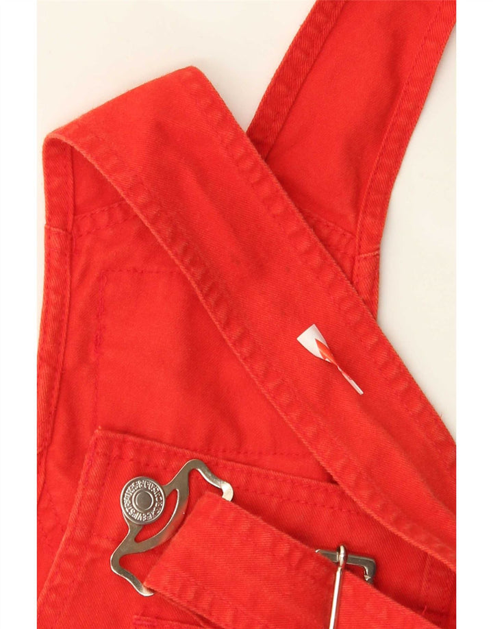 Damskie spodenki jeansowe ogrodniczki Levi's, duże, W36, czerwone, bawełniane