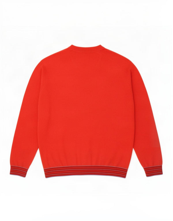 Męski sweter Ted Baker z dekoltem w kształcie litery V, rozmiar 5 XL, bawełniany w czerwone paski