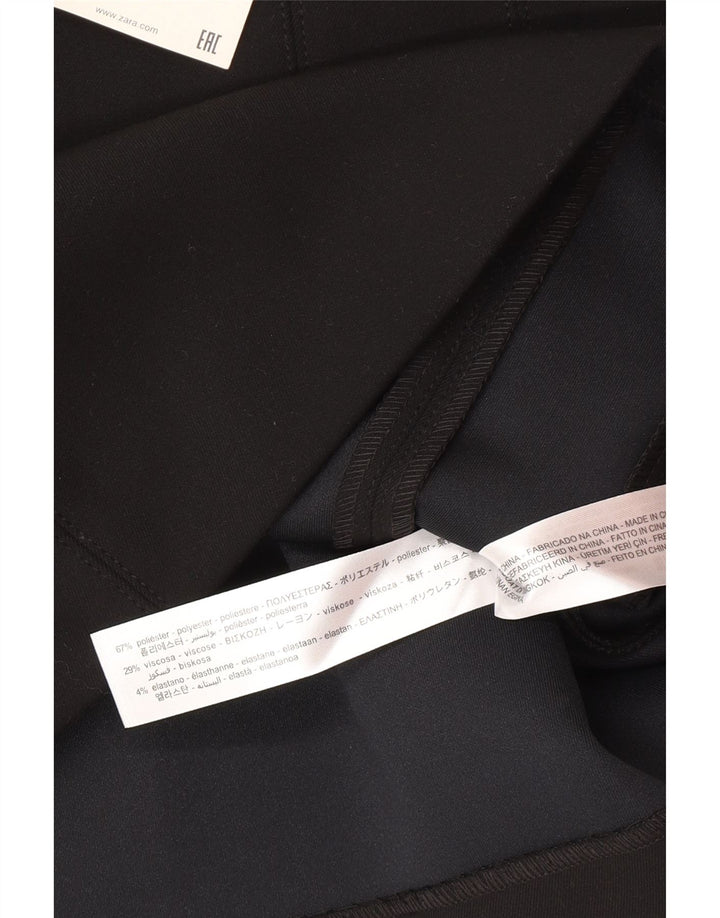 Damska spódniczka mini Zara Mała W26 Czarny Poliester