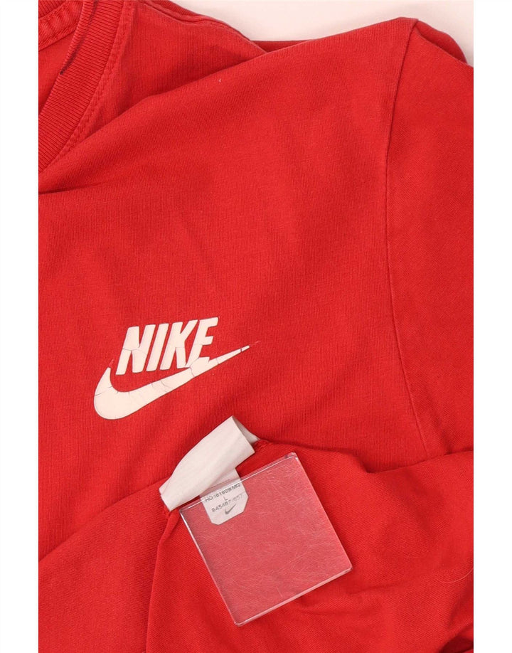 Męski T-shirt z grafiką Nike, duży, czerwony, bawełniany