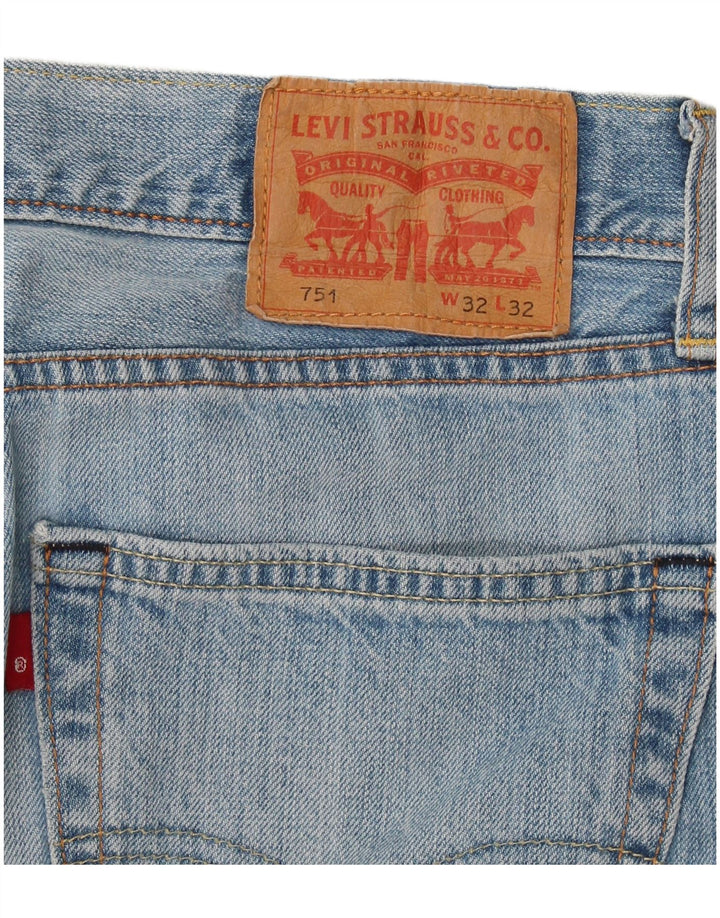 Męskie jeansy Levi's 751 Straight W32 L32 Niebieskie bawełniane