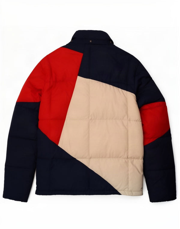 Męska ocieplana kurtka Tommy Hilfiger UK 42 XL, wielokolorowa, z blokami kolorów