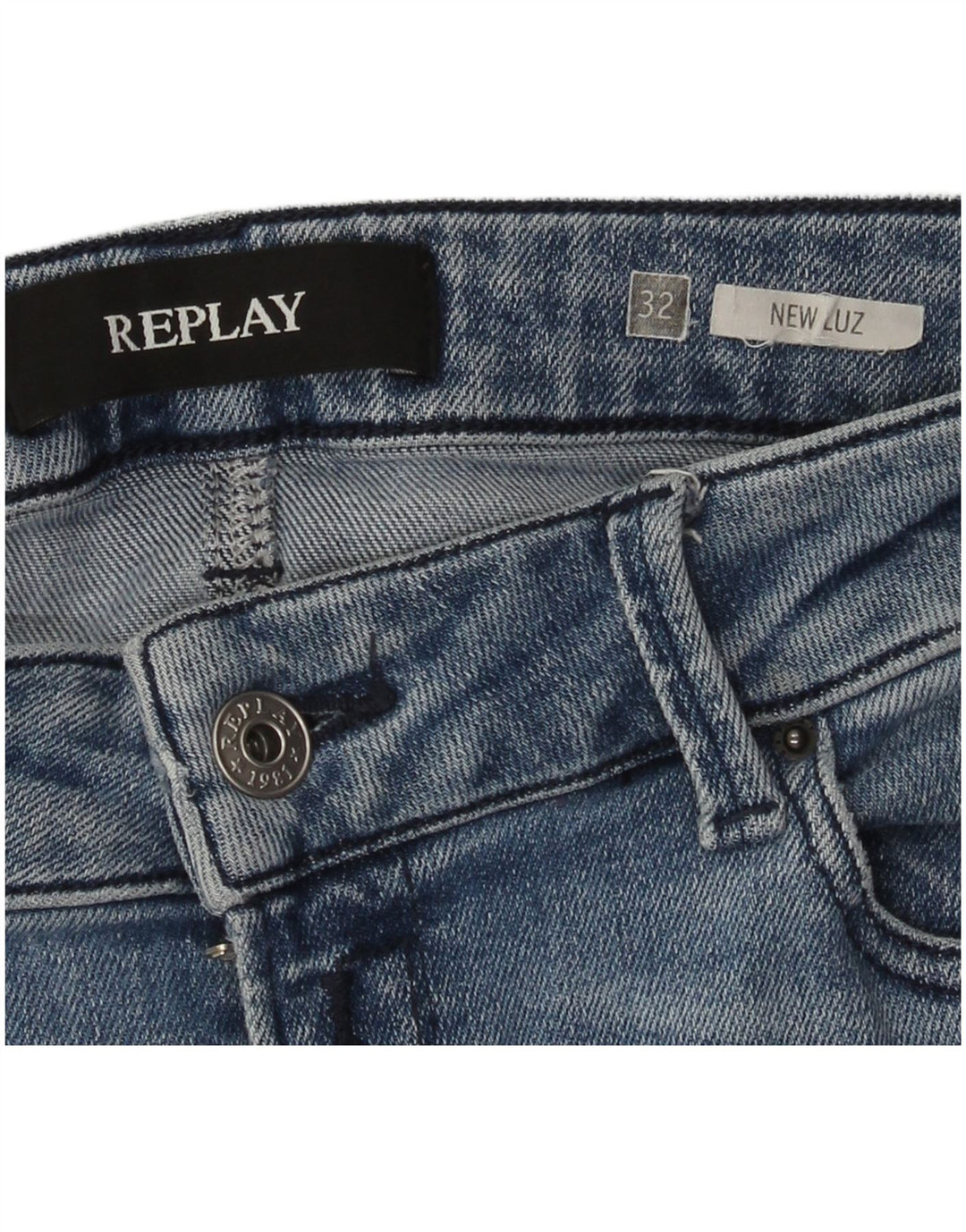 Damskie jeansy Replay New Luz Skinny W32 L30 Niebieskie