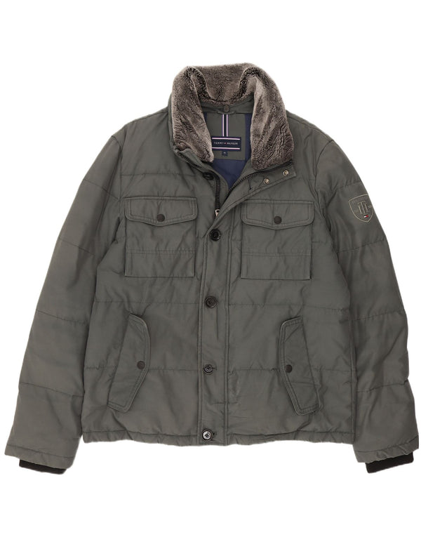 Męska ocieplana kurtka Tommy Hilfiger UK 42 XL Zielony poliamid