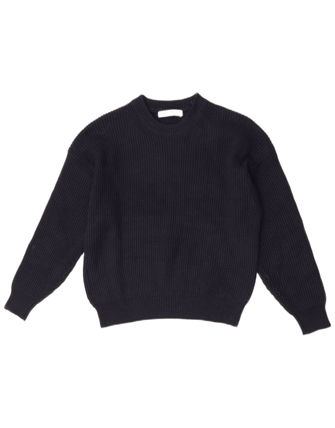 Damski sweter oversize z okrągłym dekoltem Zara UK 6 XS Granatowy poliester