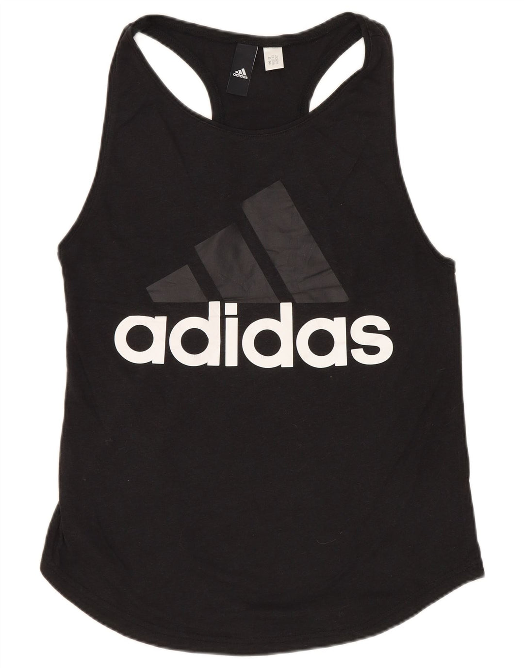 Damski top ADIDAS z grafiką, UK 8, mały, czarny