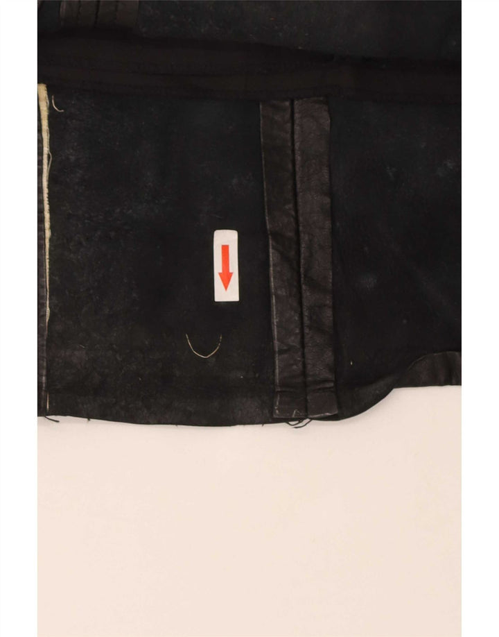 Vintage damska skórzana spódnica IT 44 Medium W30 czarna