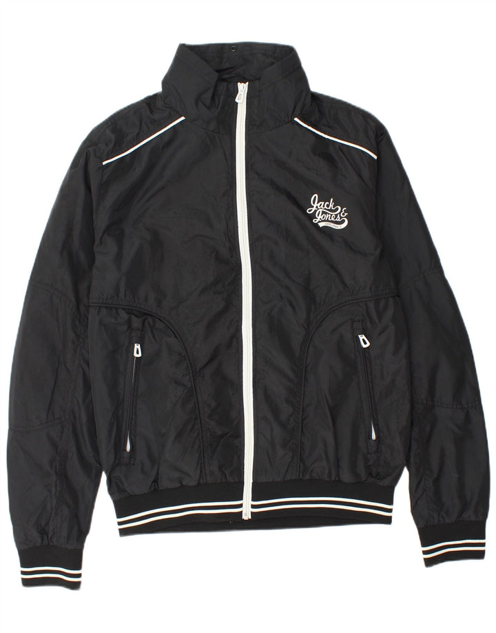 Męska kurtka bomber Jack & Jones UK 40, duża, czarna, poliester