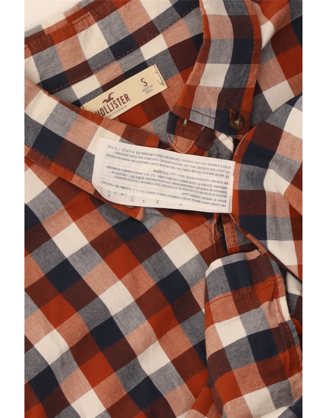 Koszula męska Hollister, mała, wielobarwna, bawełniana krata