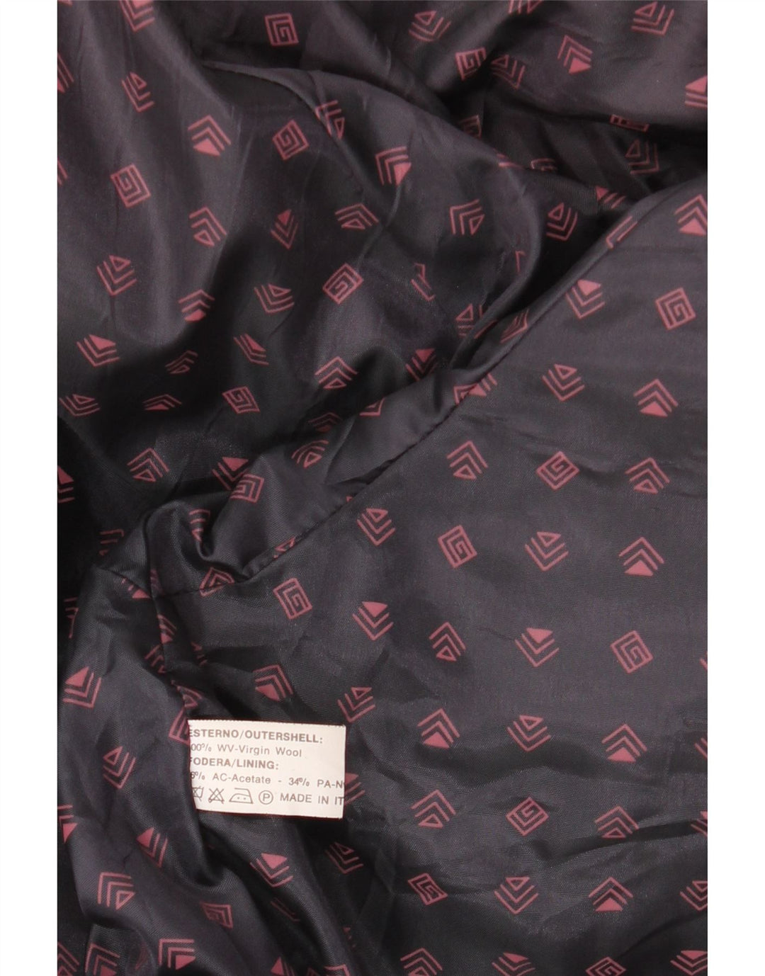 Męska kurtka bomberka wojskowa vintage IT 48, średnia granatowa, dziewicza wełna