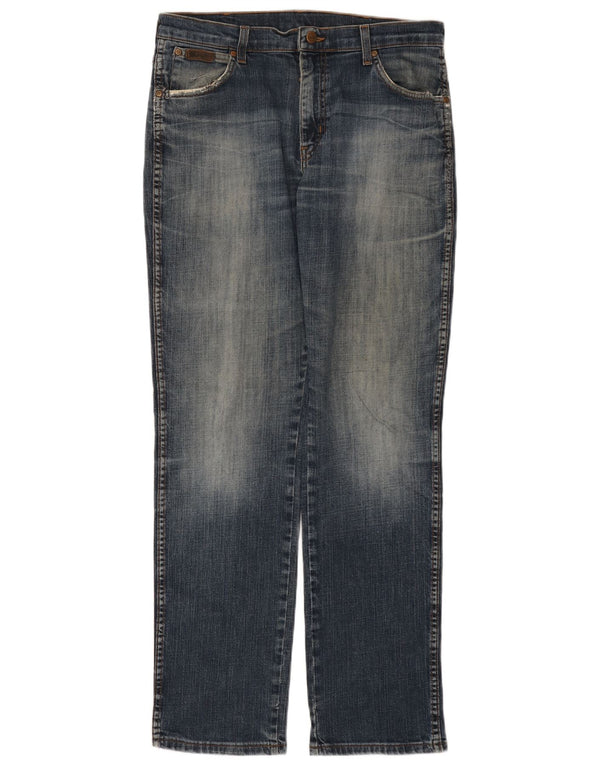 Męskie jeansy WRANGLER Texas Stretch Straight W34 L32 Niebieskie, bawełniane