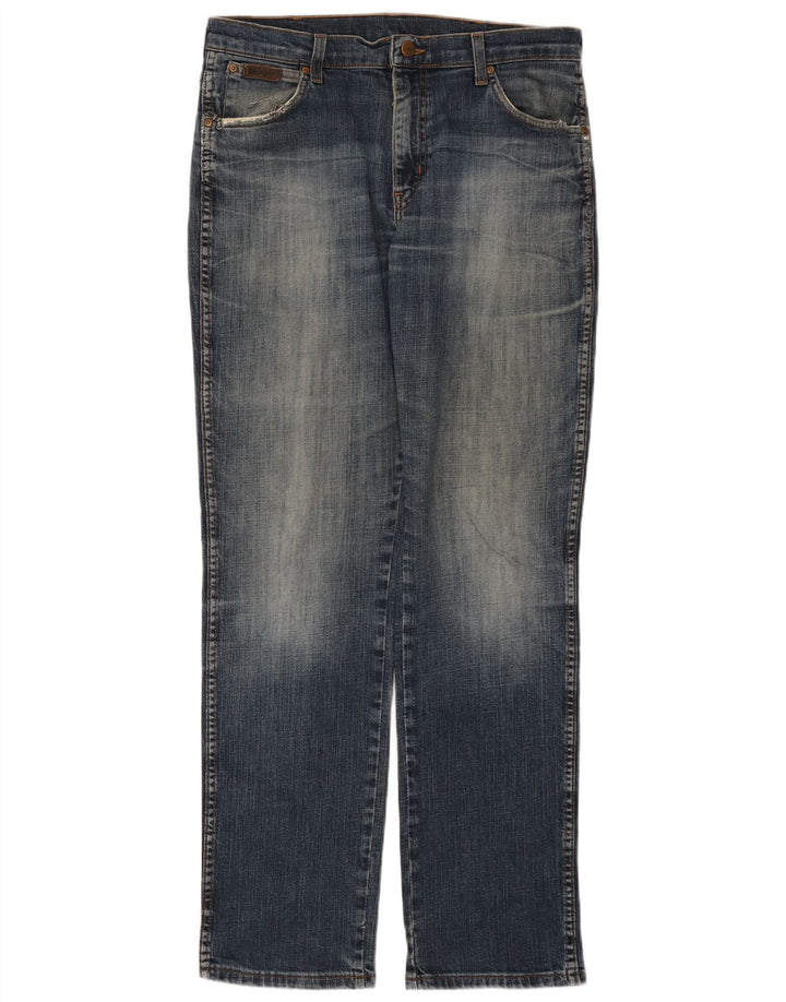 Męskie jeansy WRANGLER Texas Stretch Straight W34 L32 Niebieskie, bawełniane