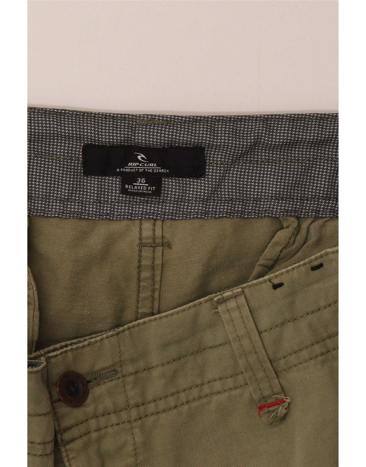 Męskie szorty cargo Rip Curl o swobodnym kroju W36, duże, bawełniane w kolorze khaki