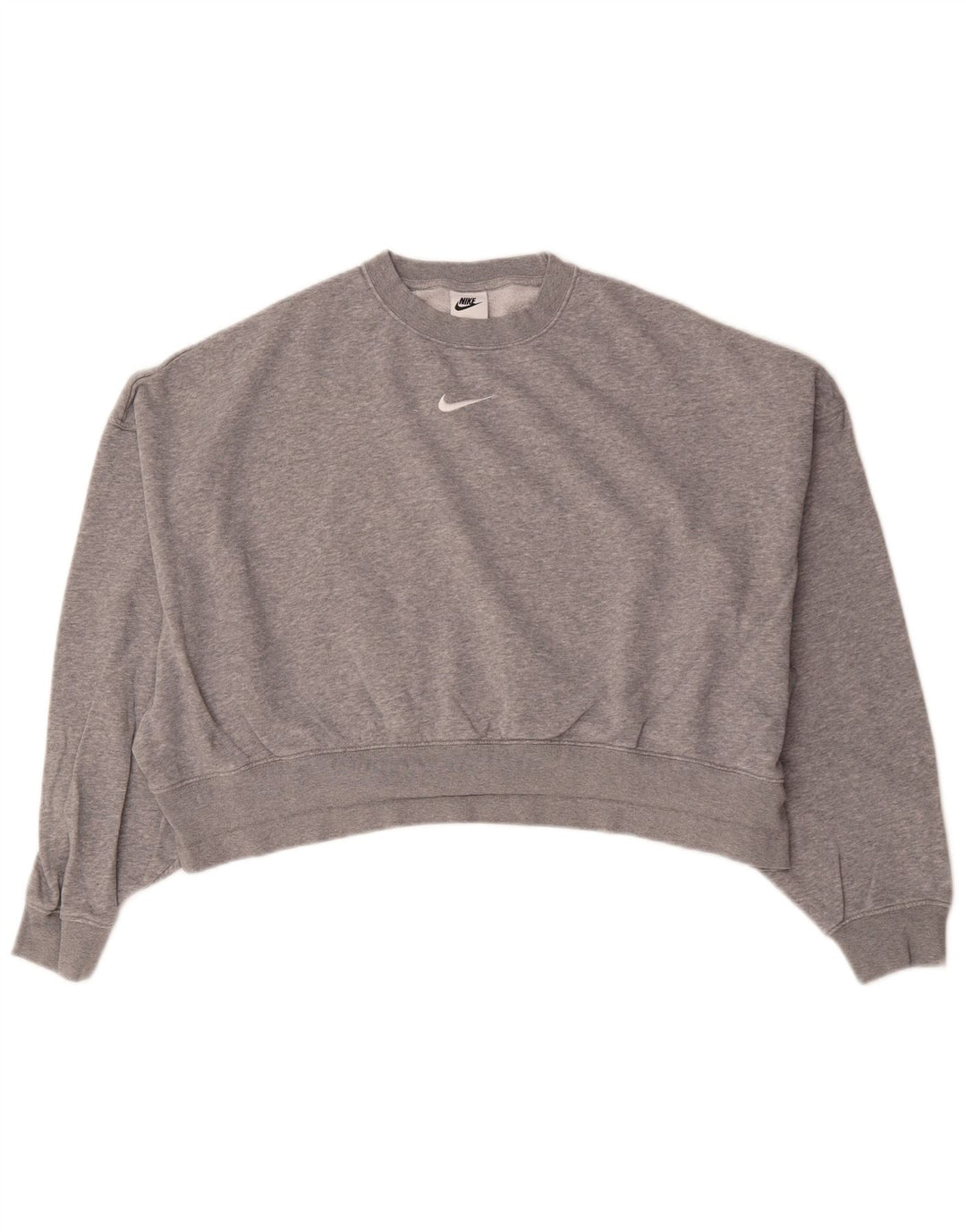 Damska bluza dresowa Nike Crop Oversize UK 10, mała, szara, nakrapiana