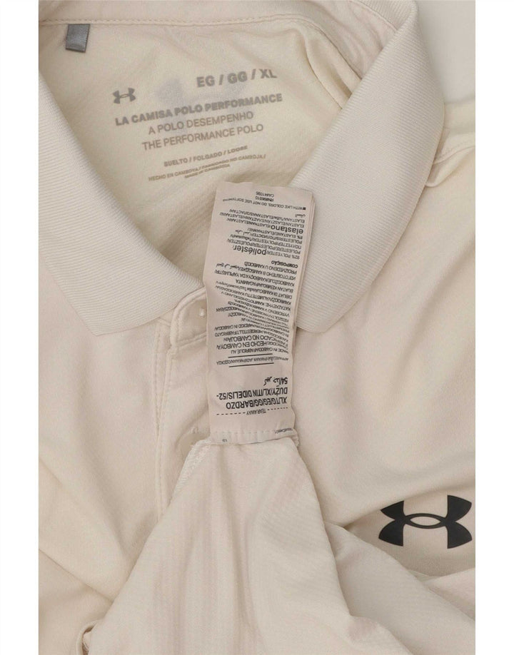 Męska koszulka polo Under Armour XL, biała, poliestrowa